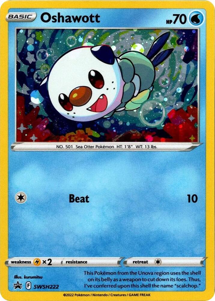 Oshawott - SWSH222 (Cosmo Holo) [SWSH: Sword & Shield Promo Cards] SWSH222