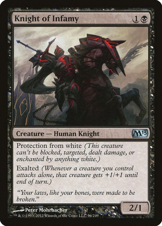 Knight of Infamy [Magic 2013 (M13)] 96