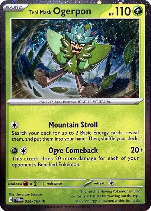 Teal Mask Ogerpon (Cosmos Holo) [Miscellaneous Cards & Products] 024/167