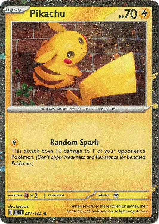 Pikachu - 051/162 (Cosmo Holo) [Miscellaneous Cards & Products] 051/162
