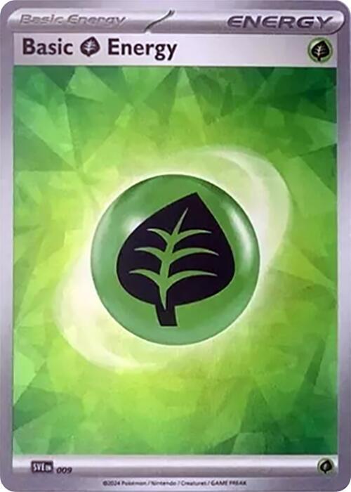 Basic Grass Energy (Cracked Ice Holo) [SVE: Scarlet & Violet Energies] 009