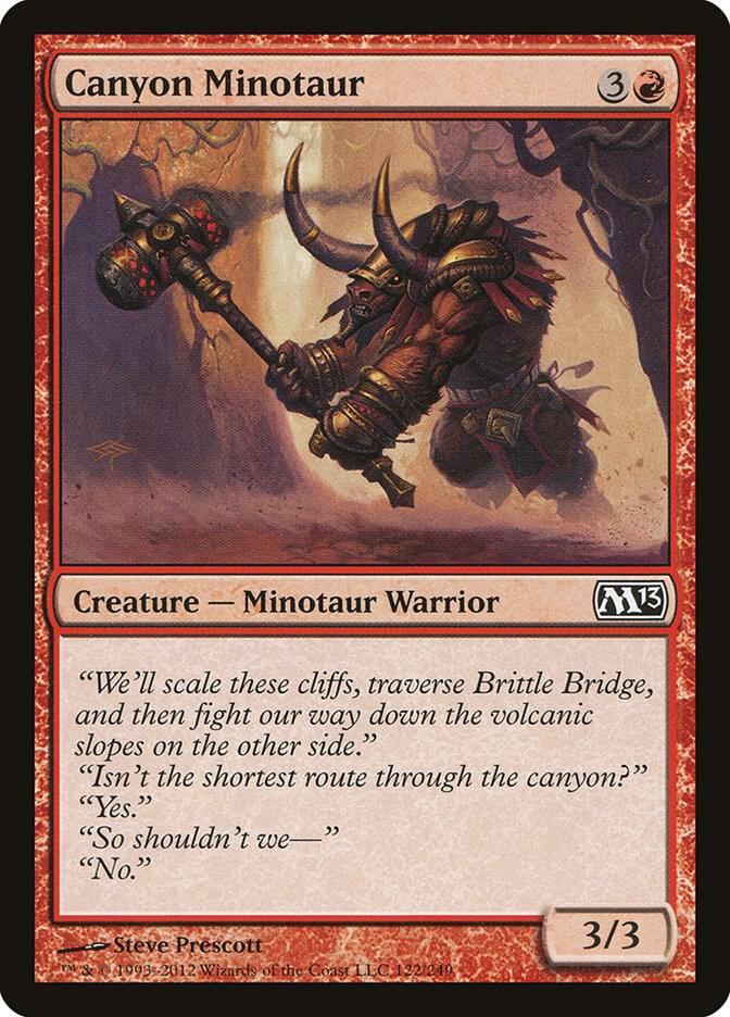Canyon Minotaur [Magic 2013 (M13)] 122