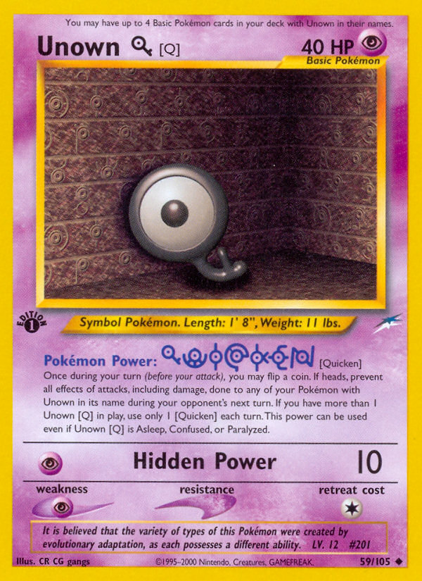 Unown [Q] - 59/105 Neo Destiny