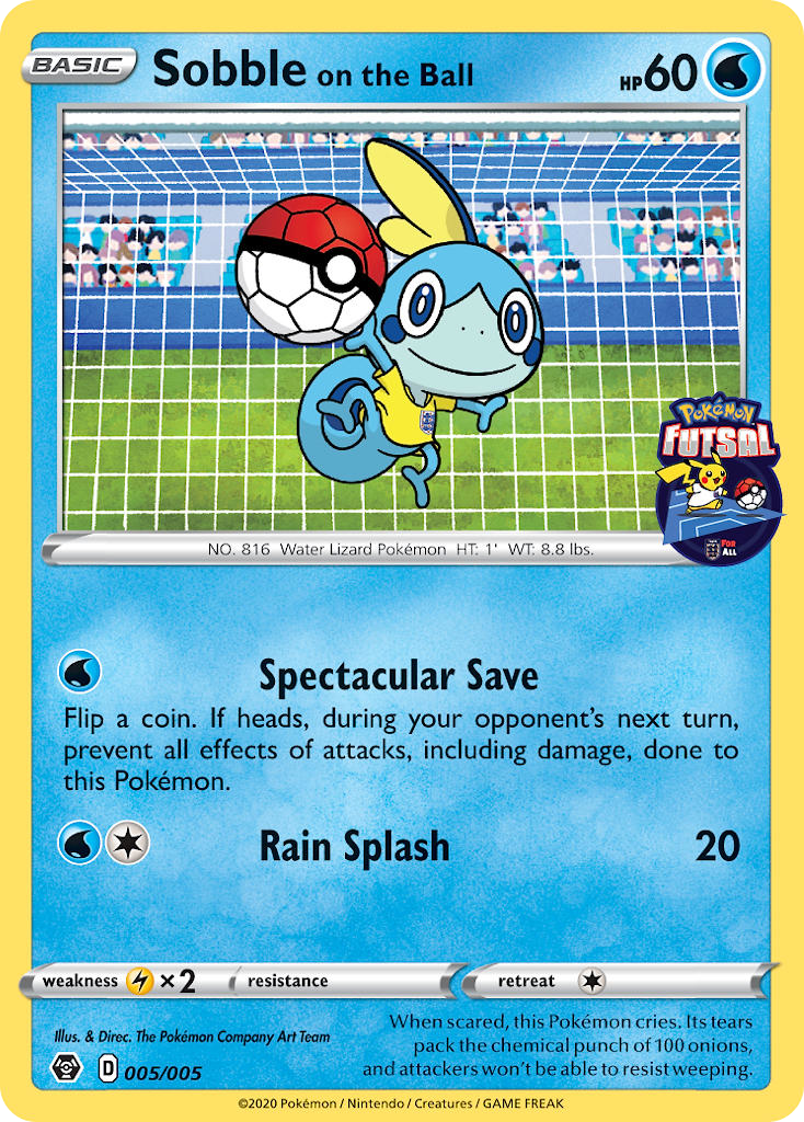 Sobble on the Ball - 5/5 Pokémon Futsal Collection