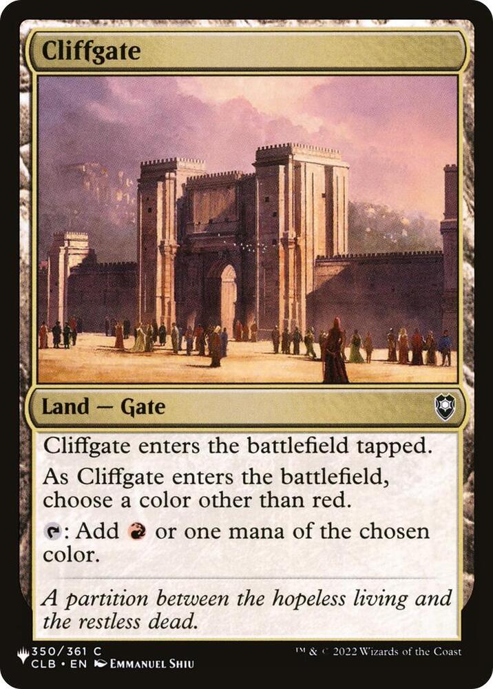 Cliffgate [The List Reprints] 350/361