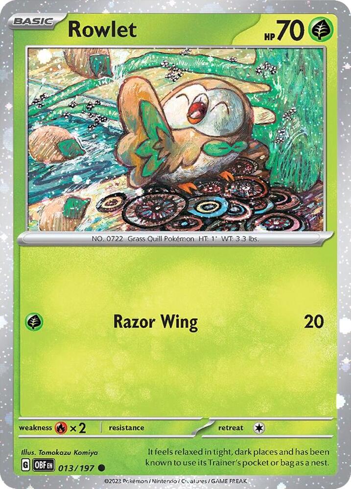 Rowlet - 013/197 (Cosmos Holo) [Miscellaneous Cards & Products] 013/197