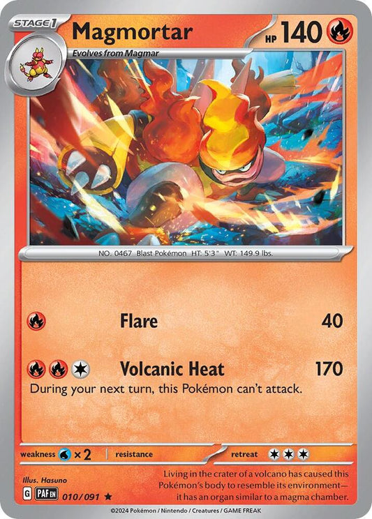 Magmortar - 010/091 (Paldean Fates) [Deck Exclusives] 010/091