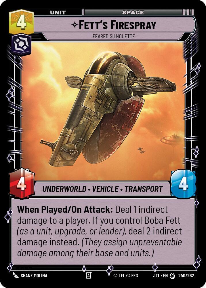 Fett's Firespray - Feared Silhouette [Jump to Lightspeed] 240/262