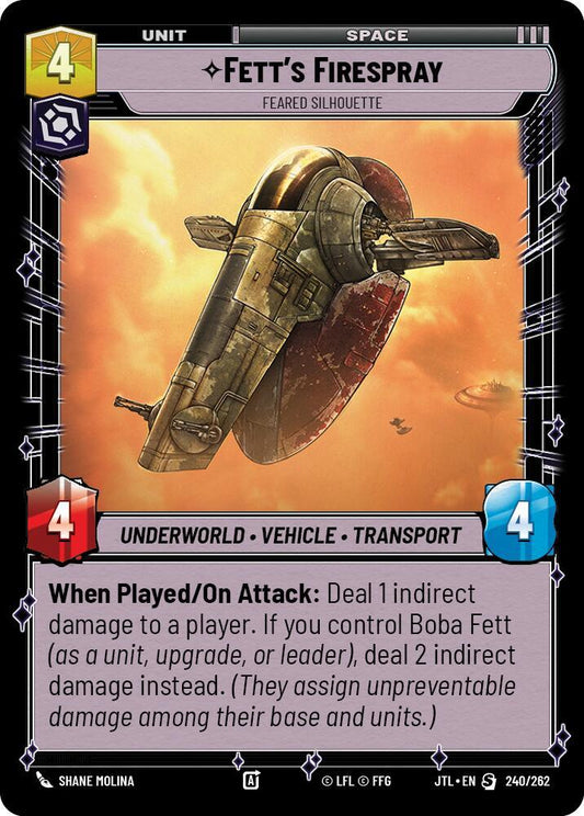 Fett's Firespray - Feared Silhouette [Jump to Lightspeed] 240/262