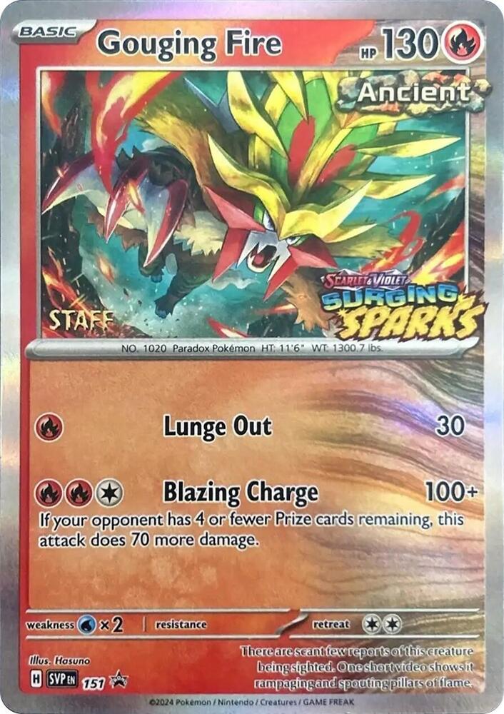 Gouging Fire - 151 (Staff) [SV: Scarlet & Violet Promo Cards] 151