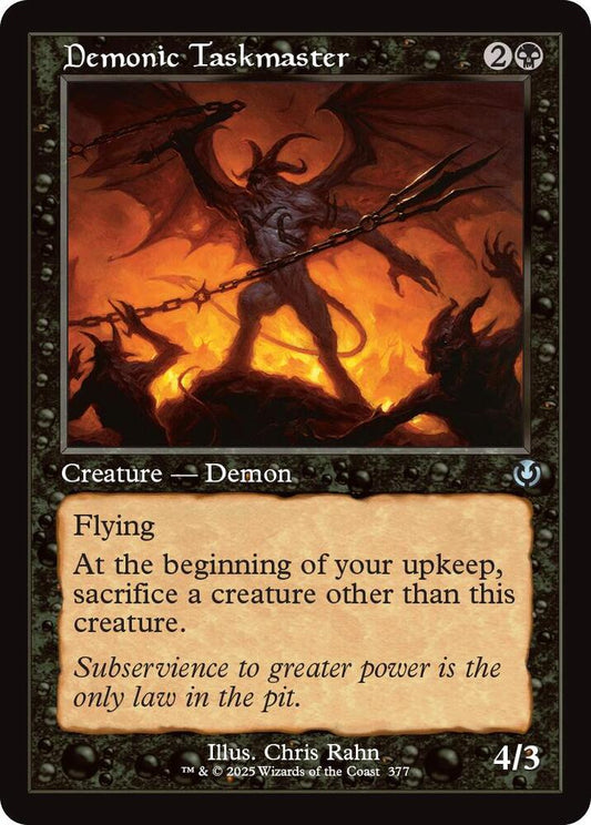 Demonic Taskmaster (Retro Frame) [Innistrad Remastered] 377