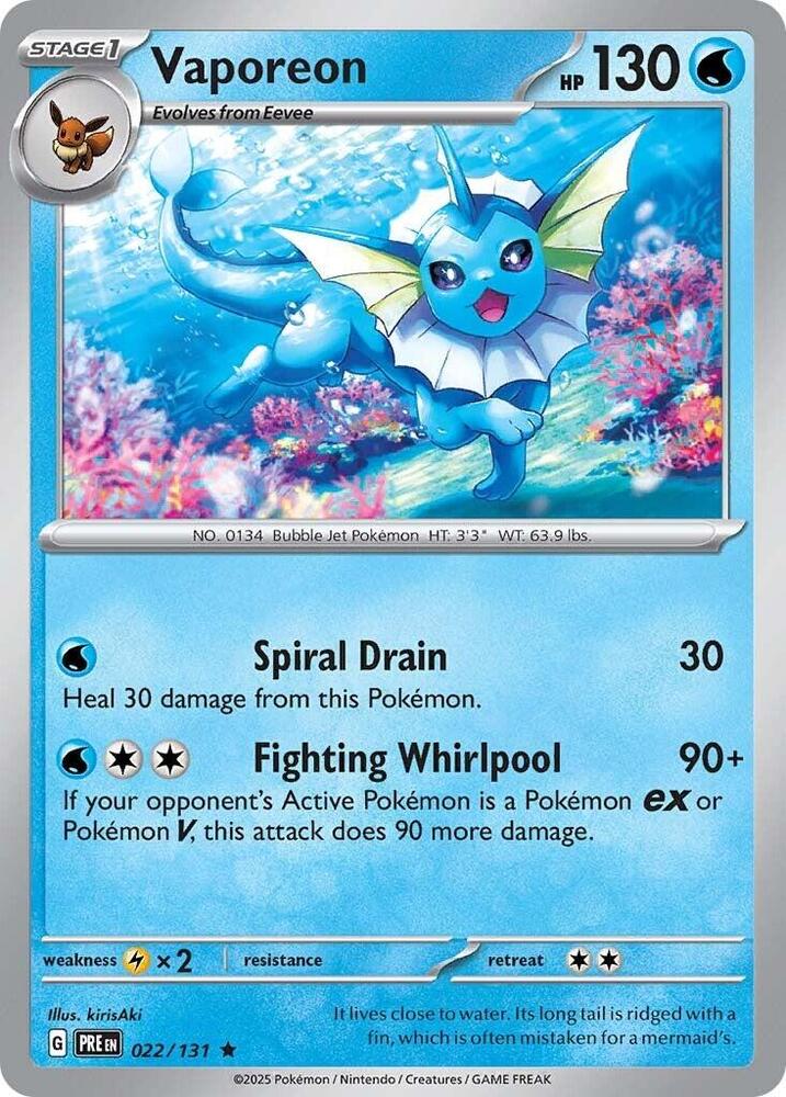 Vaporeon [SV: Prismatic Evolutions] 022/131
