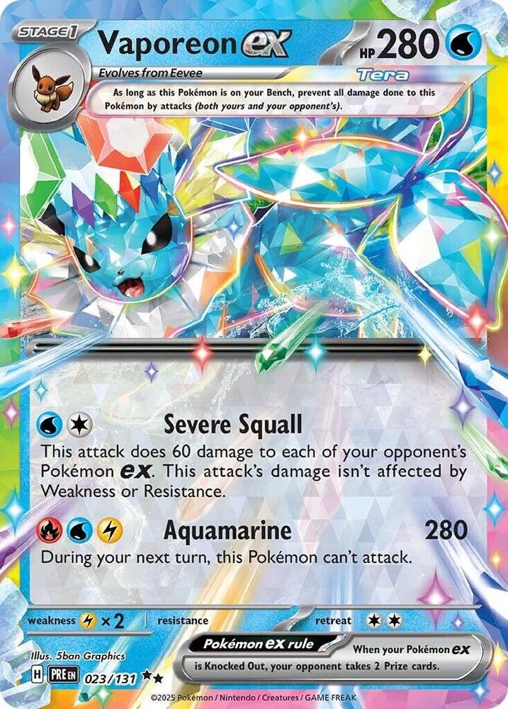 Vaporeon ex - 023/131 [SV: Prismatic Evolutions] 023/131
