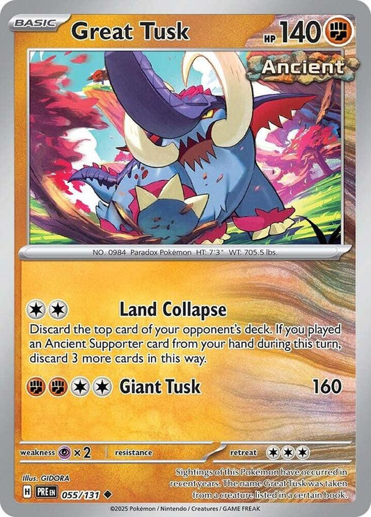 Great Tusk [SV: Prismatic Evolutions] 055/131