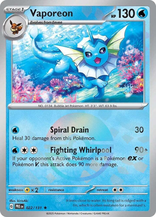 Vaporeon (Poke Ball Pattern) [SV: Prismatic Evolutions] 022/131