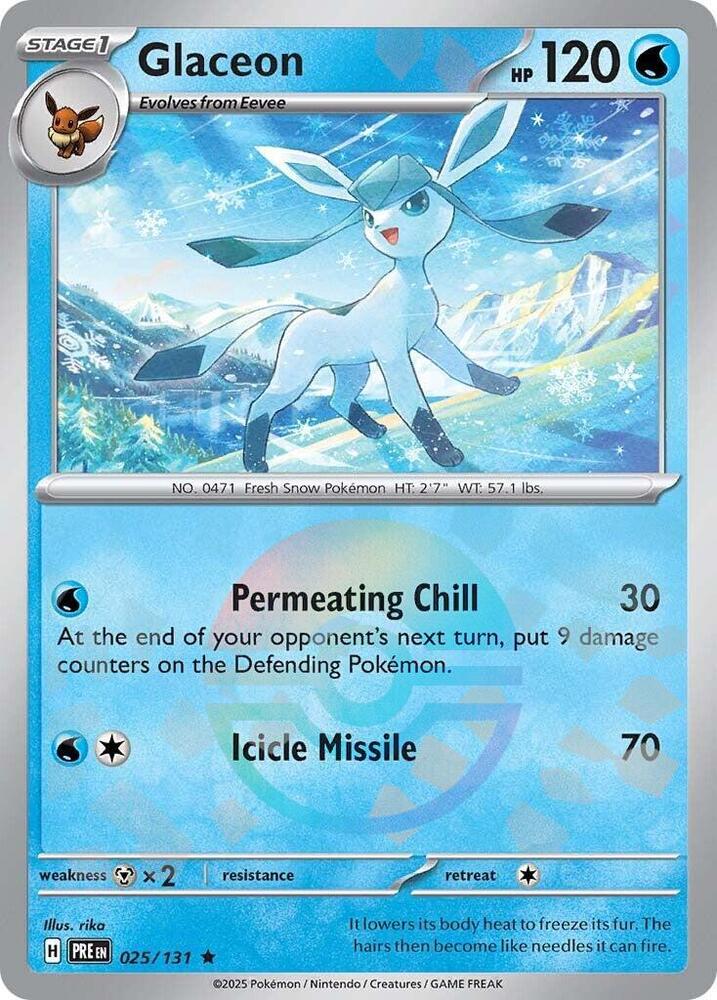 Glaceon (Poke Ball Pattern) [SV: Prismatic Evolutions] 025/131