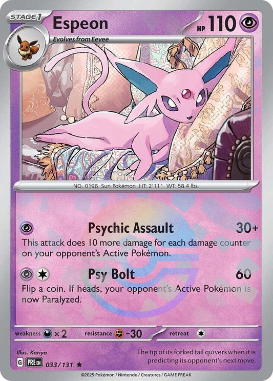 Espeon (Poke Ball Pattern) [SV: Prismatic Evolutions] 033/131