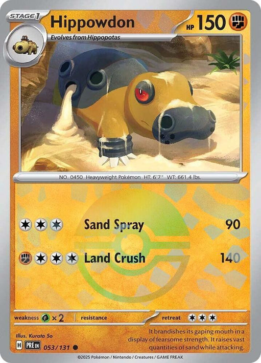 Hippowdon (Poke Ball Pattern) [SV: Prismatic Evolutions] 053/131