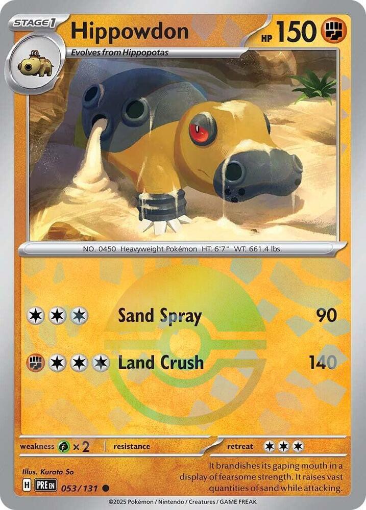 Hippowdon (Poke Ball Pattern) [SV: Prismatic Evolutions] 053/131