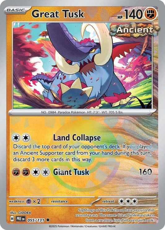Great Tusk (Poke Ball Pattern) [SV: Prismatic Evolutions] 055/131