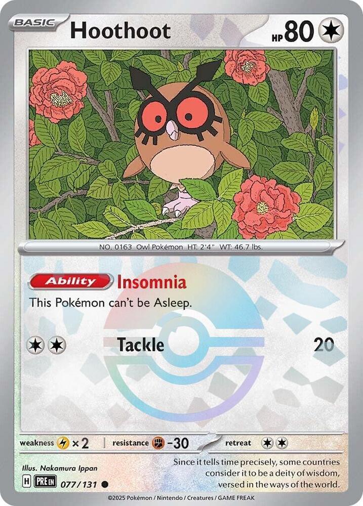 Hoothoot (Poke Ball Pattern) [SV: Prismatic Evolutions] 077/131