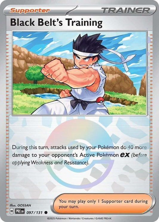 Black Belt's Training - 097/131 (Poke Ball Pattern) [SV: Prismatic Evolutions] 097/131