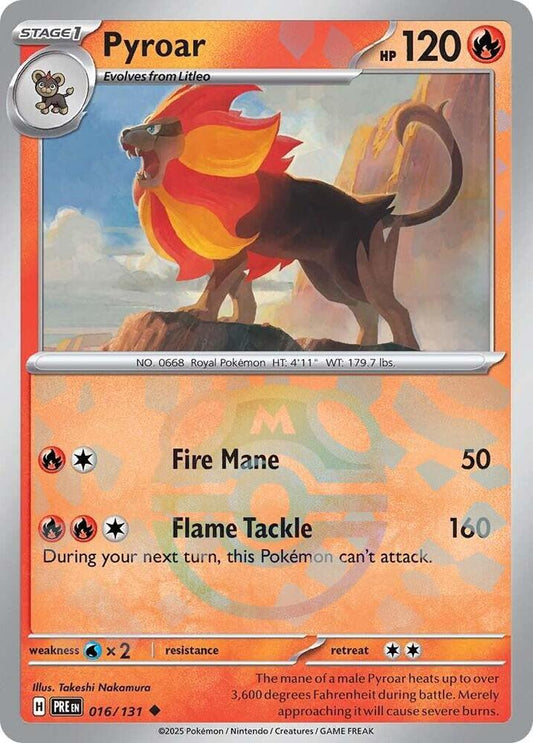 Pyroar (Master Ball Pattern) [SV: Prismatic Evolutions] 016/131