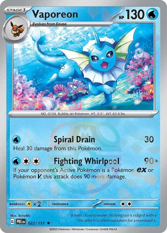 Vaporeon (Master Ball Pattern) [SV: Prismatic Evolutions] 022/131