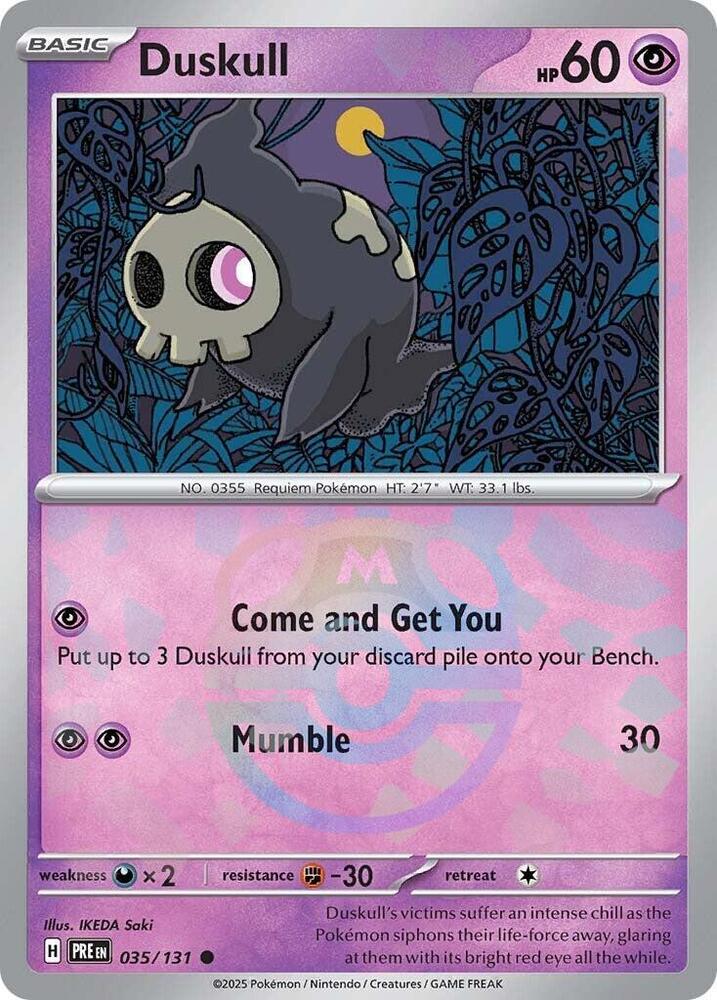 Duskull (Master Ball Pattern) [SV: Prismatic Evolutions] 035/131