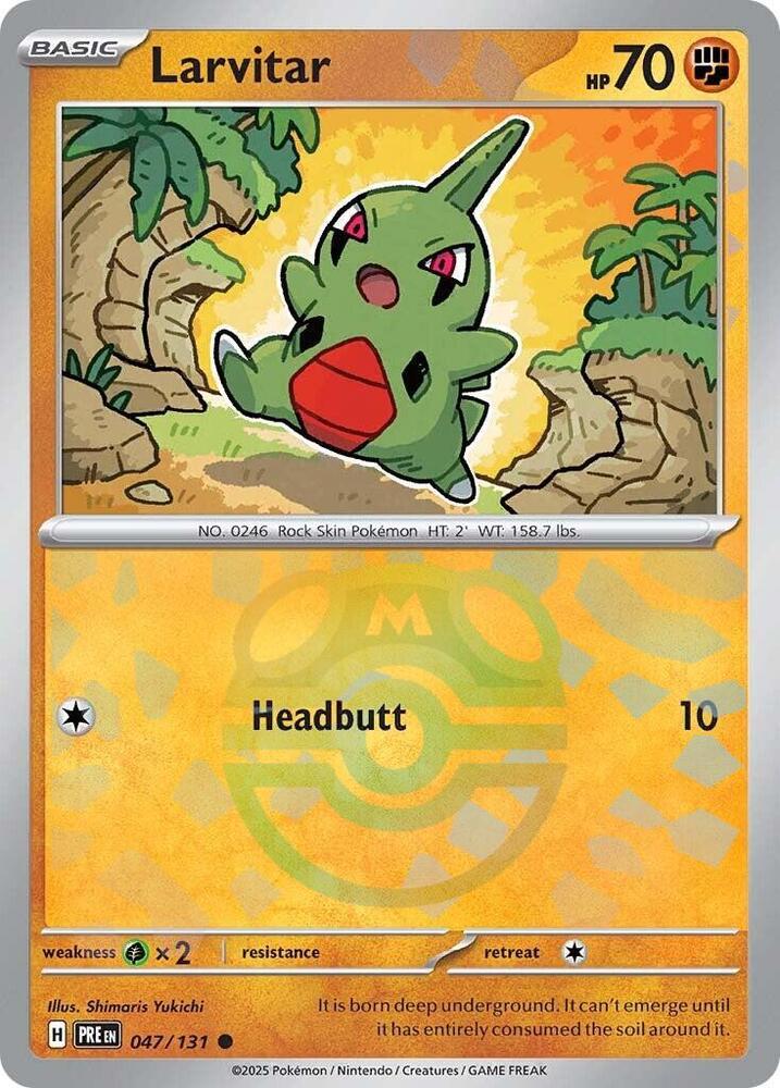 Larvitar (Master Ball Pattern) [SV: Prismatic Evolutions] 047/131