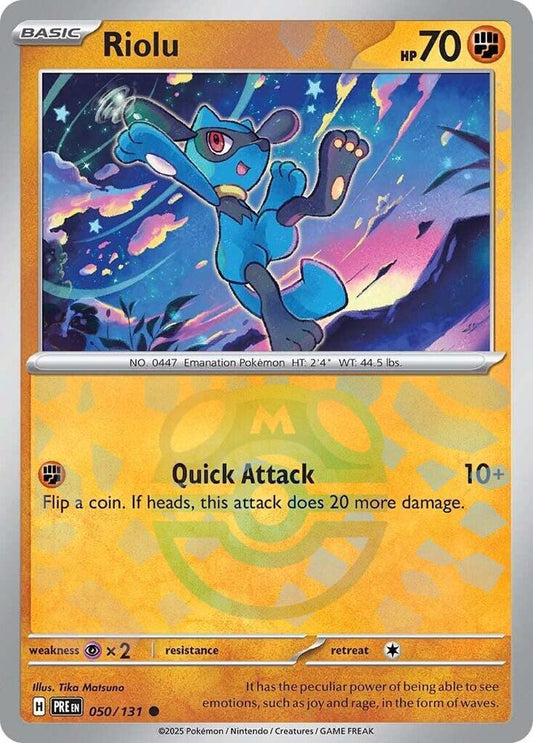 Riolu (Master Ball Pattern) [SV: Prismatic Evolutions] 050/131