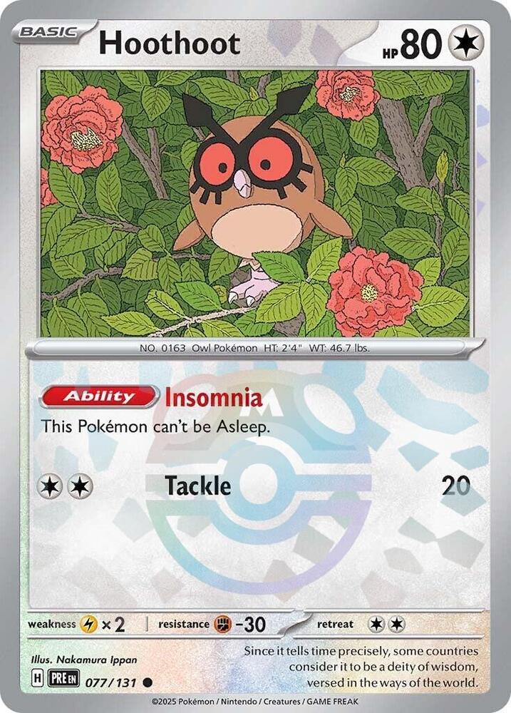 Hoothoot (Master Ball Pattern) [SV: Prismatic Evolutions] 077/131