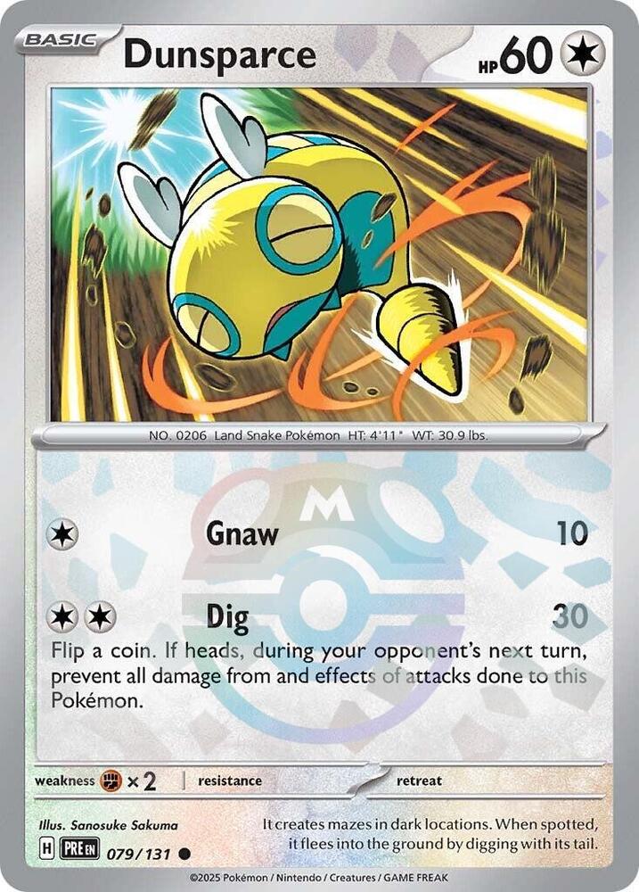 Dunsparce (Master Ball Pattern) [SV: Prismatic Evolutions] 079/131