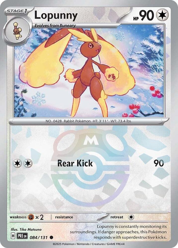 Lopunny (Master Ball Pattern) [SV: Prismatic Evolutions] 084/131