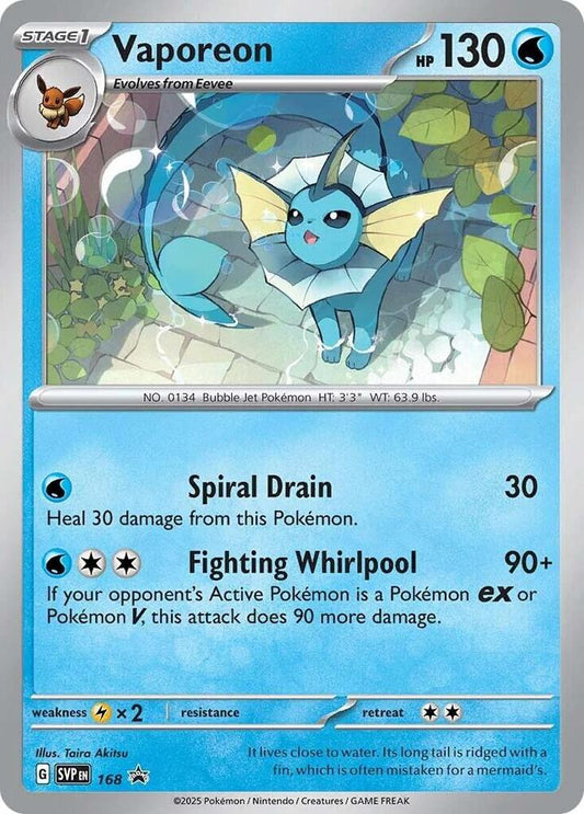 Vaporeon - 168 (Cosmos Holo) [SV: Scarlet & Violet Promo Cards] 168