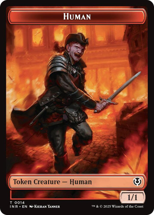 Human (0014) // Emblem - Chandra, Dressed to Kill Double-Sided Token [Innistrad Remastered] 14 // 24