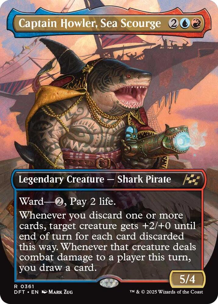 Captain Howler, Sea Scourge (Borderless) [Aetherdrift] 361