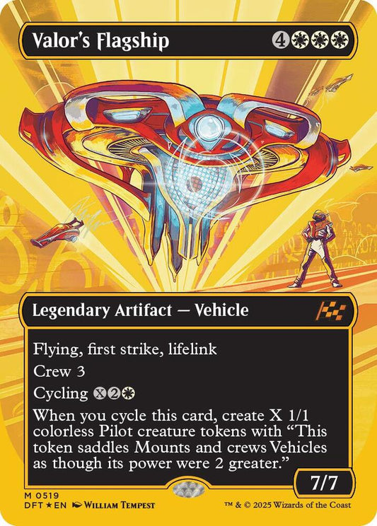 Valor's Flagship (Borderless) (First-Place Foil) [Aetherdrift] 519