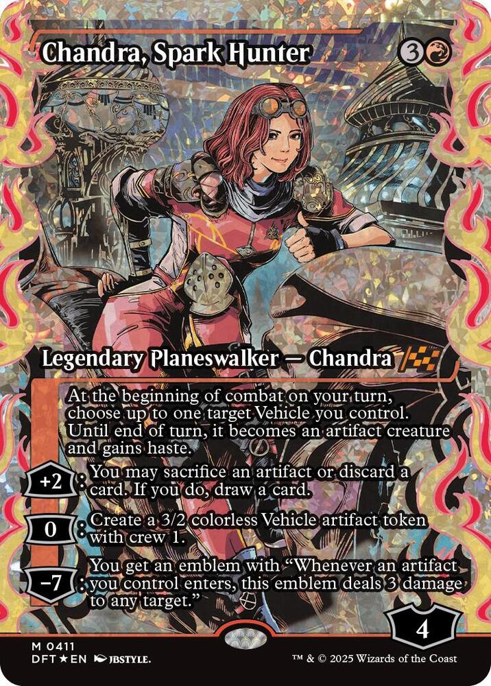 Chandra, Spark Hunter (Showcase) (Fracture Foil) [Aetherdrift] 411