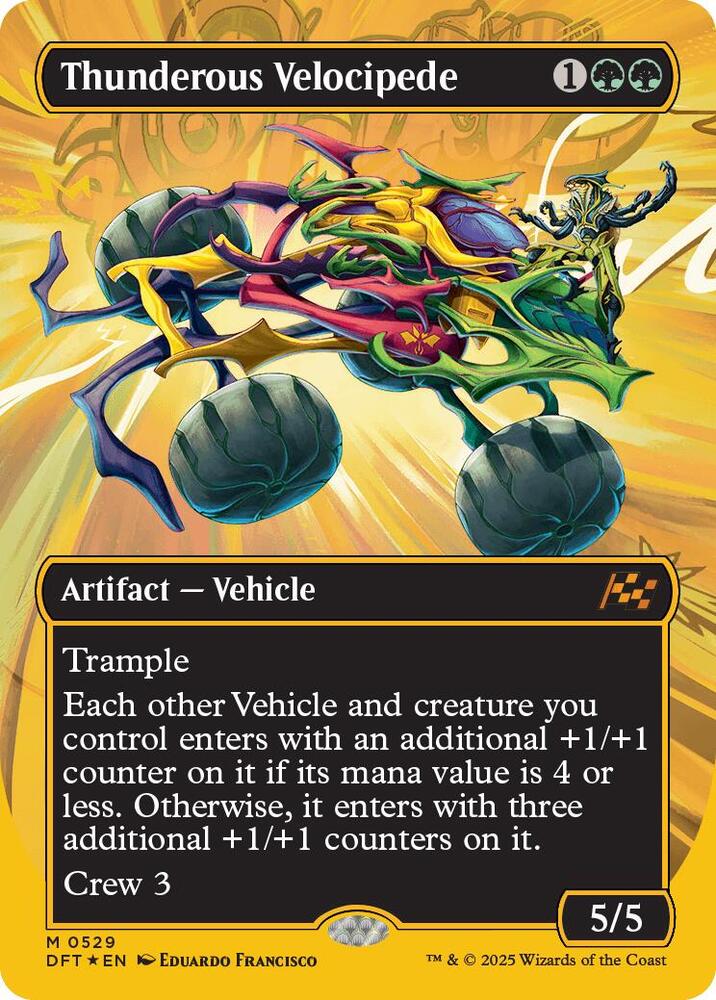 Thunderous Velocipede (Borderless) (First-Place Foil) [Aetherdrift] 529