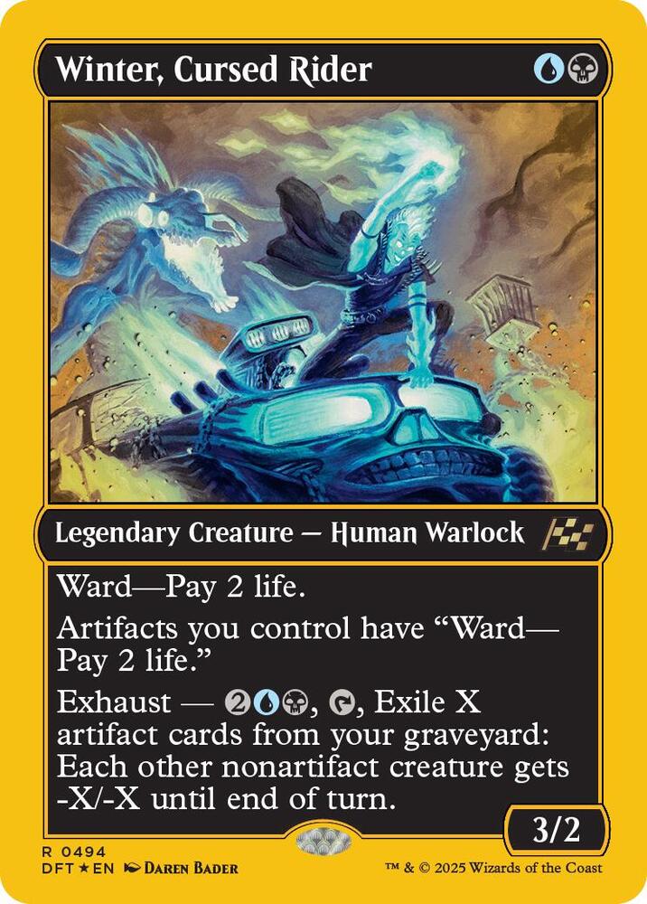 Winter, Cursed Rider (First-Place Foil) [Aetherdrift] 494