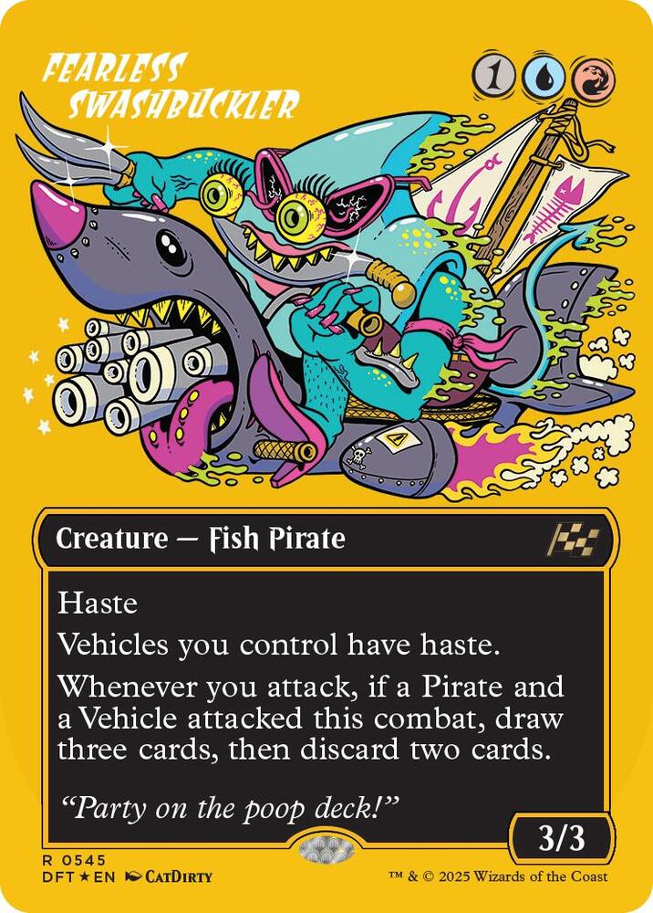 Fearless Swashbuckler (Borderless) (First-Place Foil) [Aetherdrift] 545