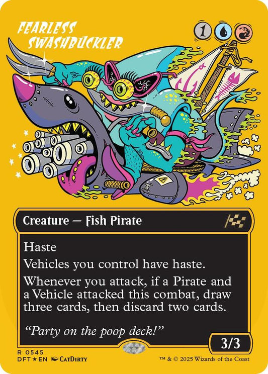Fearless Swashbuckler (Borderless) (First-Place Foil) [Aetherdrift] 545