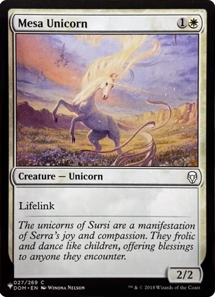 Mesa Unicorn [The List Reprints] 027/269