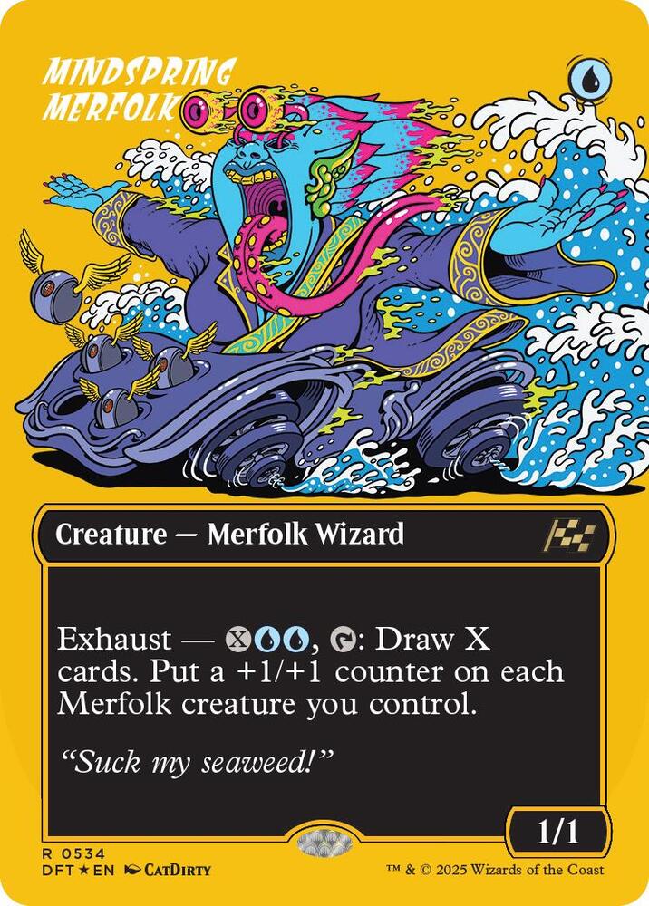 Mindspring Merfolk (Borderless) (First-Place Foil) [Aetherdrift] 534