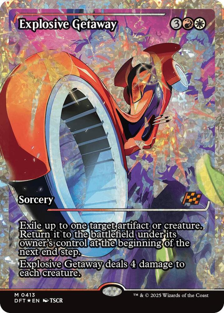 Explosive Getaway (Showcase) (Fracture Foil) [Aetherdrift] 413