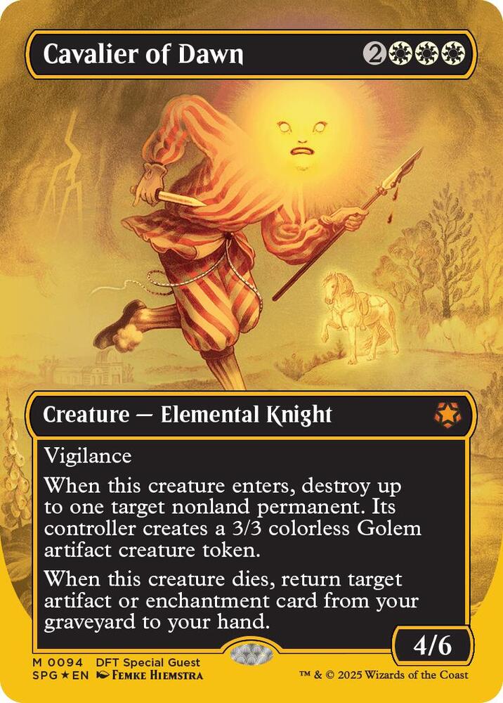 Cavalier of Dawn (Borderless) (First-Place Foil) [Special Guests] 94