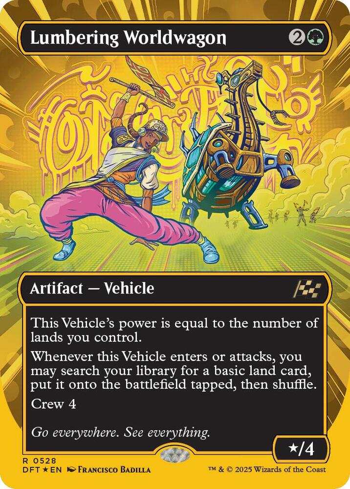 Lumbering Worldwagon (Borderless) (First-Place Foil) [Aetherdrift] 528