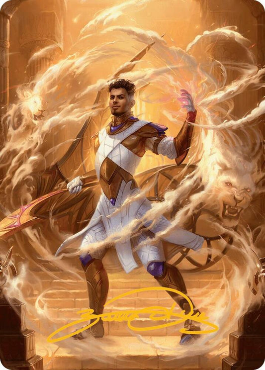Basri, Tomorrow's Champion Art Card (Gold-Stamped Signature) [Art Series: Aetherdrift] 9