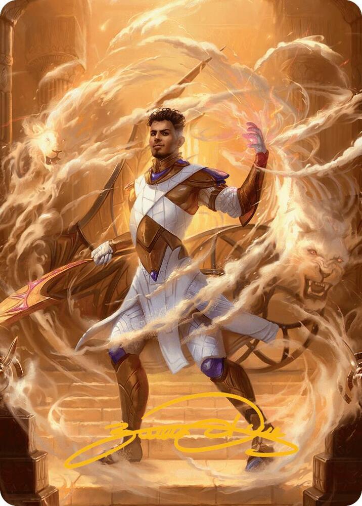 Basri, Tomorrow's Champion Art Card (Gold-Stamped Signature) [Art Series: Aetherdrift] 9
